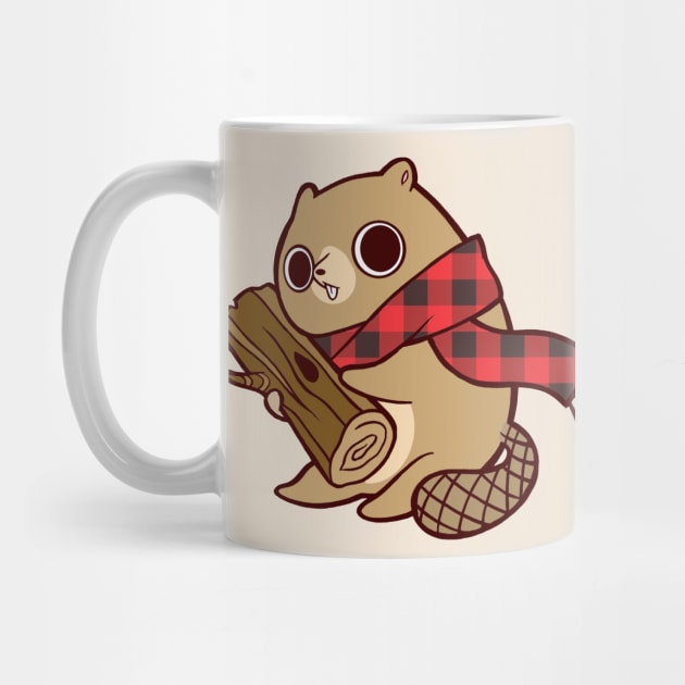 Beaver and his log by SarahJoncas